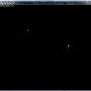 赤いたまをキーボードで移動できるようにした。左上の数字が緑色との距離。